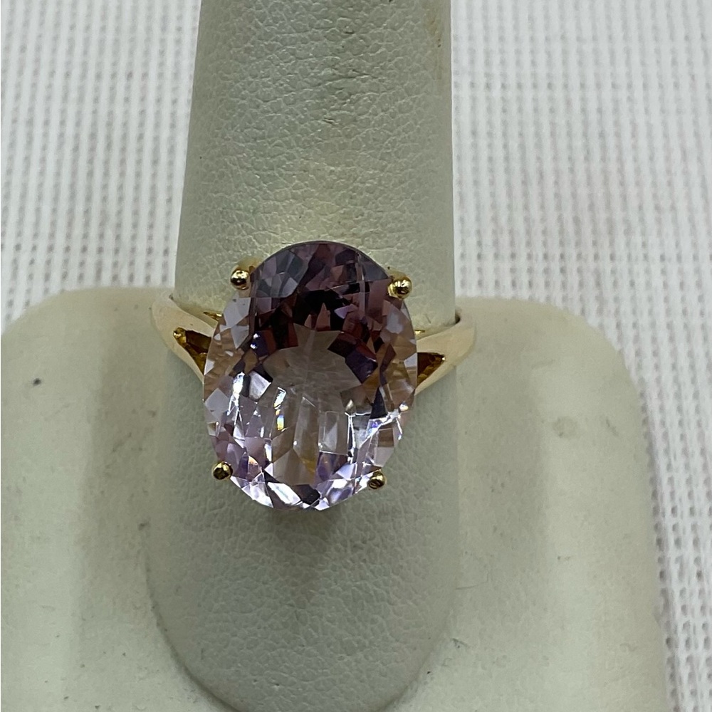 Beautiful gold over sterling purple stone